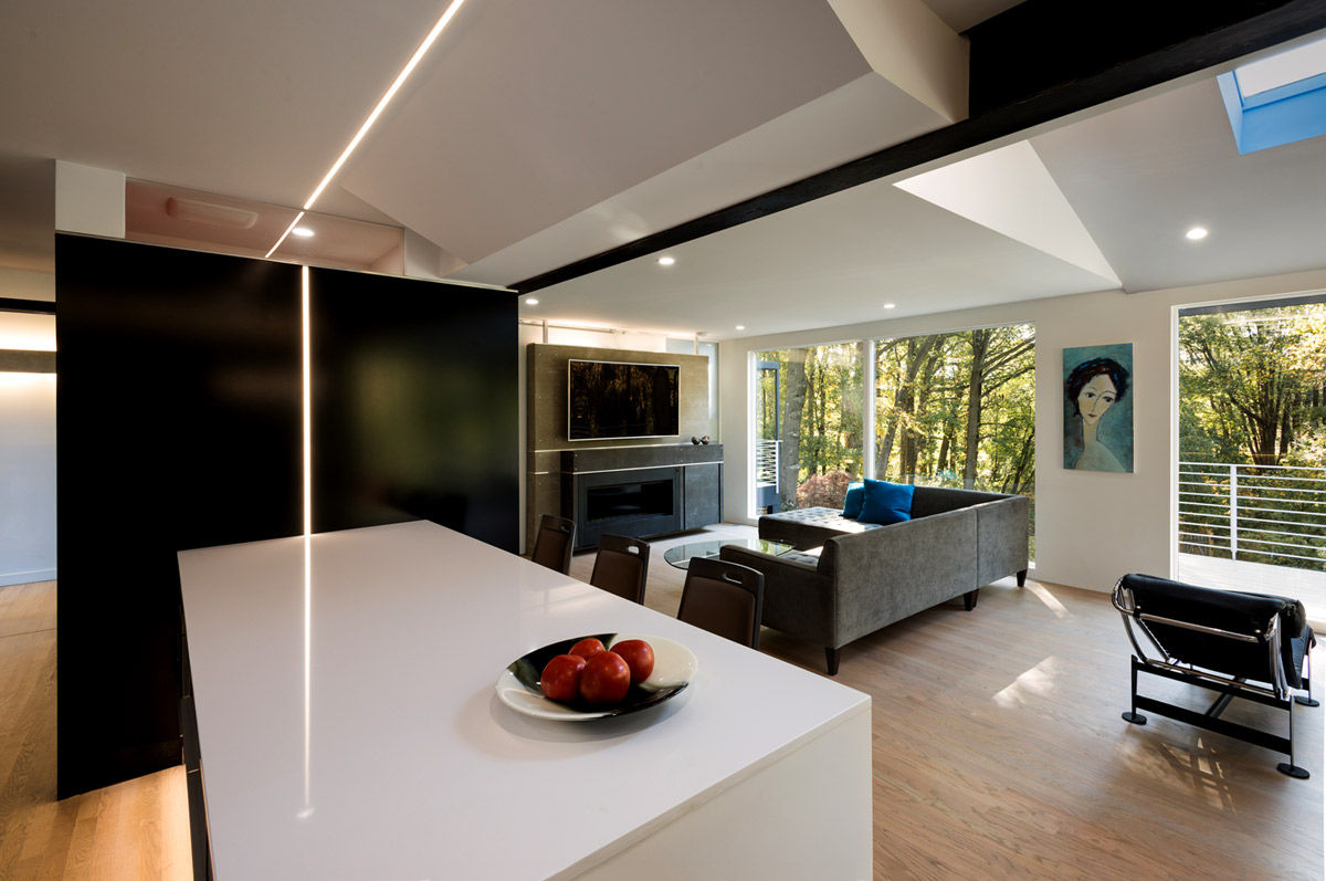 Cache House, KUBE architecture KUBE architecture Salones de estilo moderno