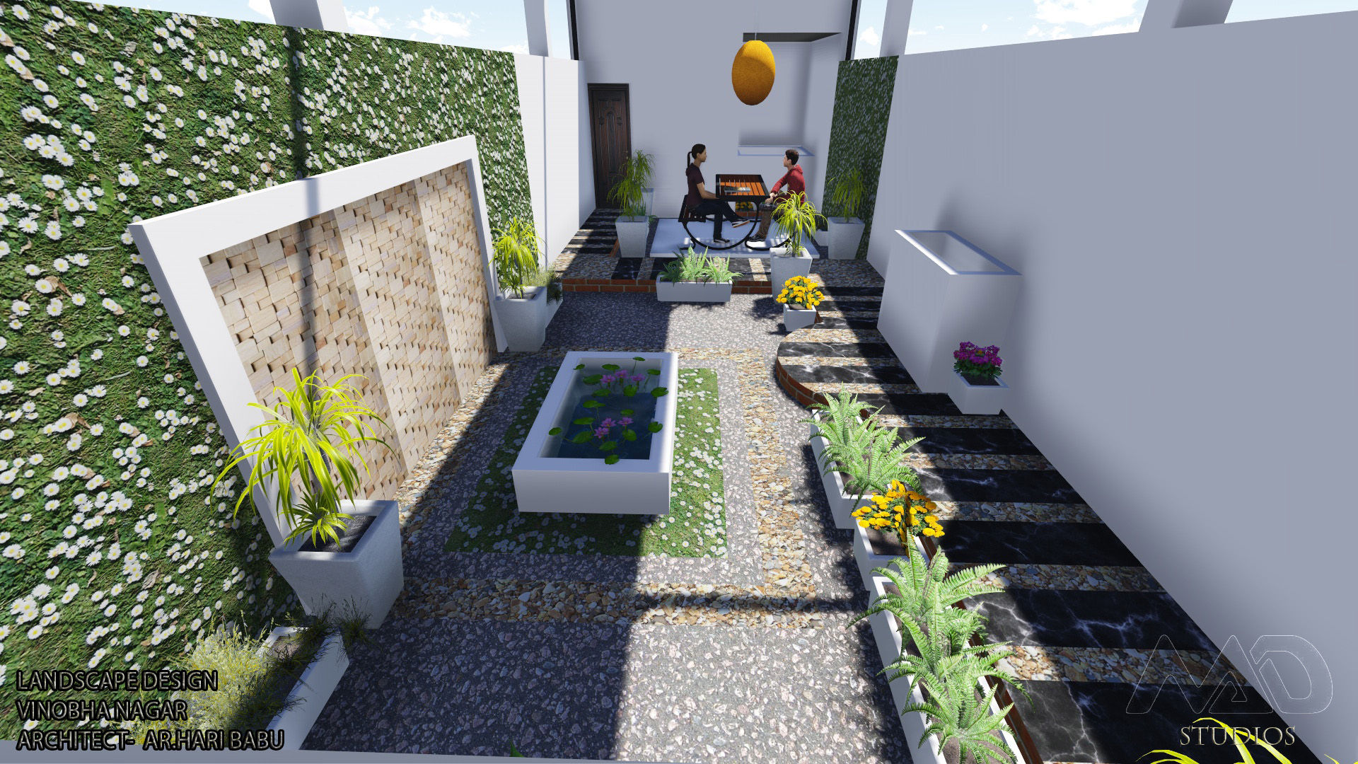 Mr. Prakash Roof top Landscape, MAD Studios MAD Studios Balcone, Veranda & Terrazza in stile minimalista