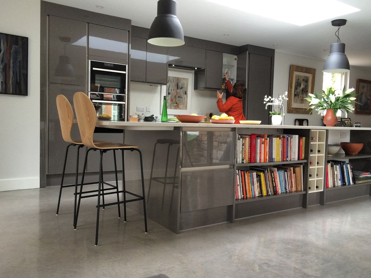 Kitchen extension O2i Design Consultants 미니멀리스트 주방 콘크리트