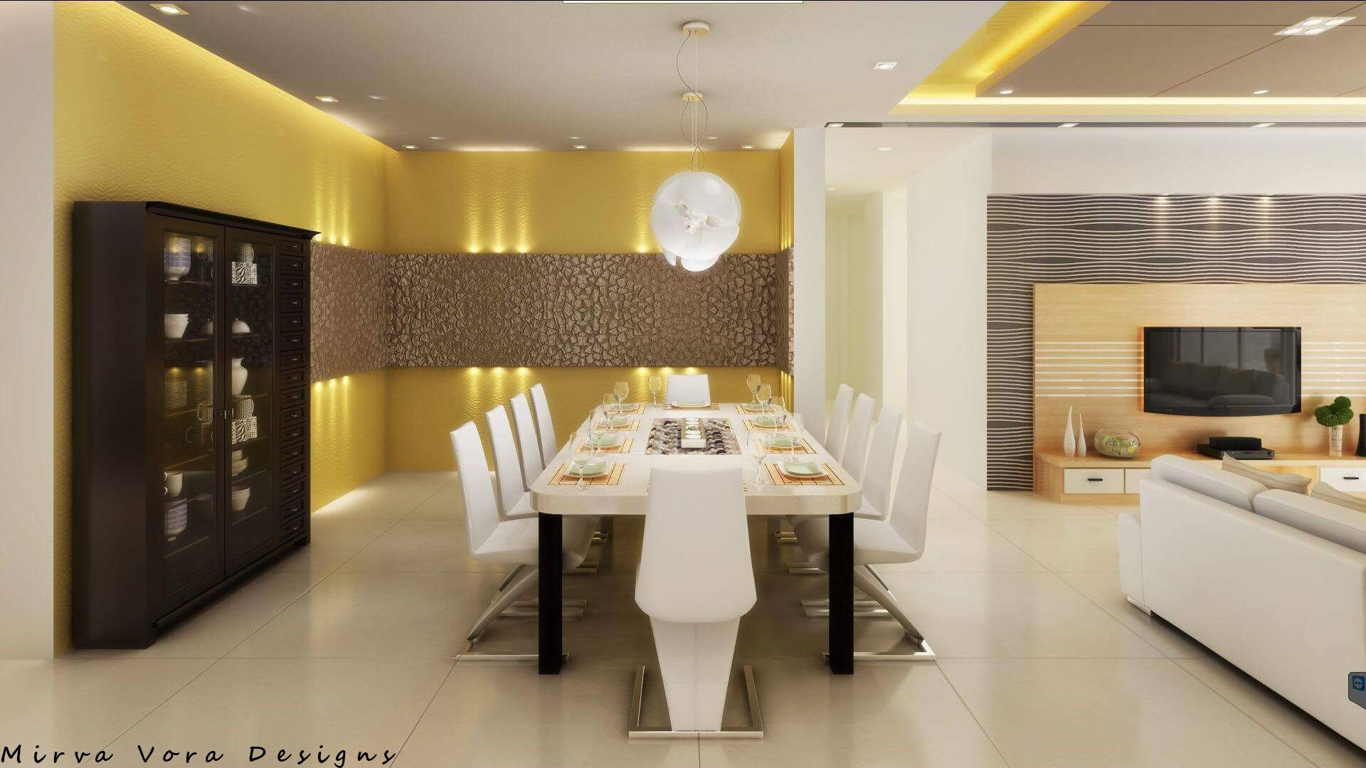 3D Designs By Mirva Vora Designs., Mirva Vora Designs Mirva Vora Designs Modern dining room