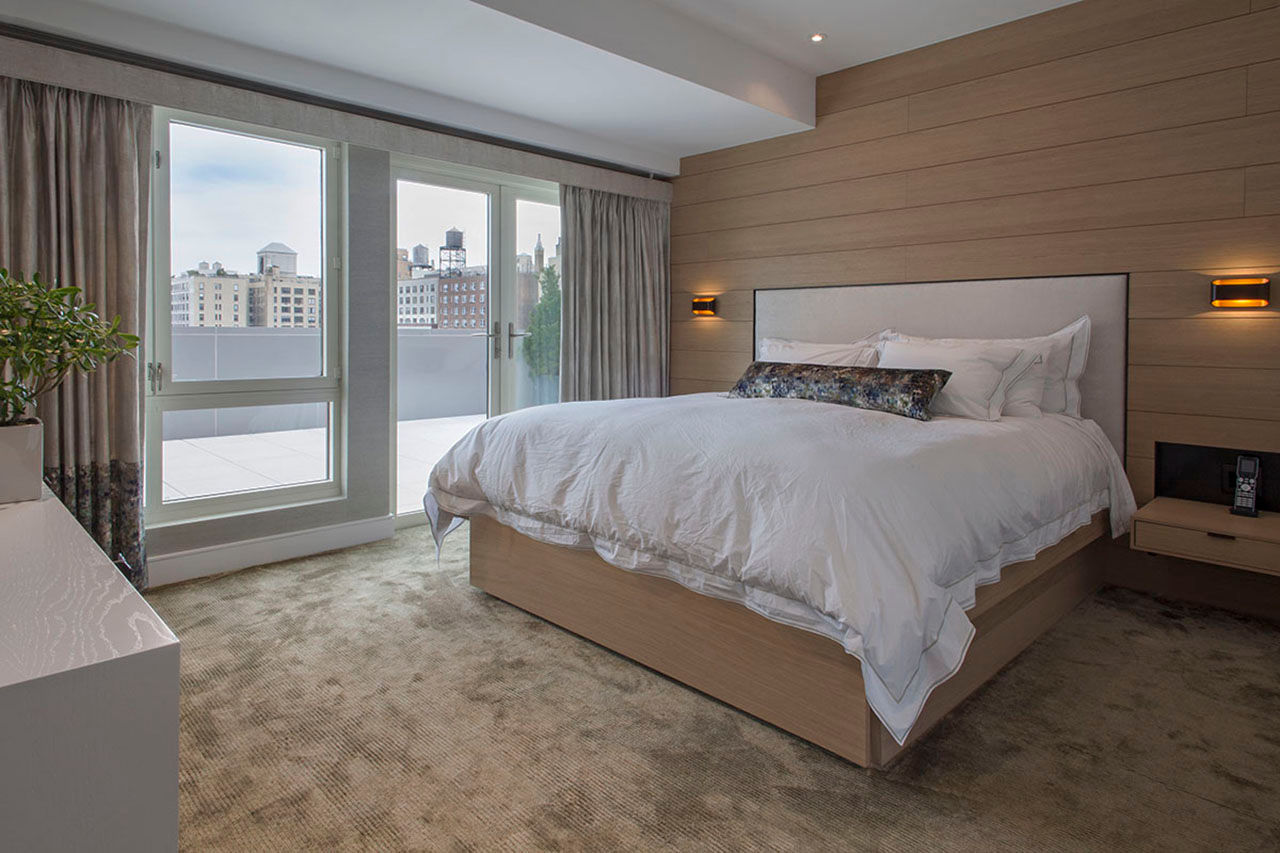 W 87th St Penthouse, Eisner Design Eisner Design ห้องนอน