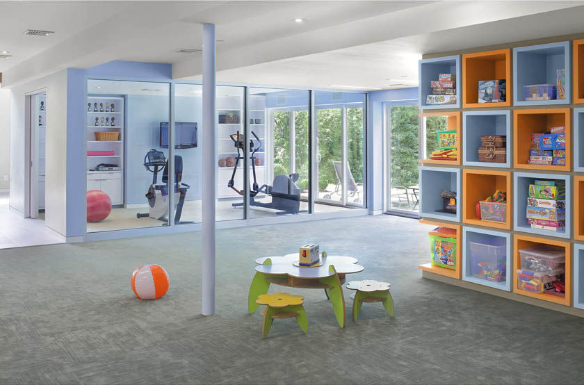 Basement Renovation - Ardsley House, Eisner Design Eisner Design Modern gym