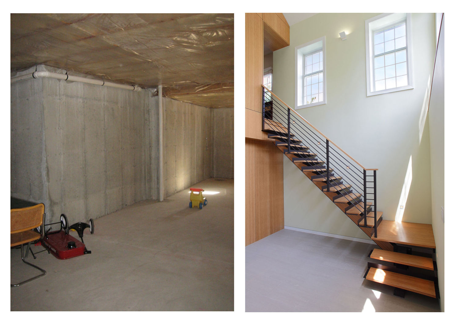 Basement Renovation - Ardsley House, Eisner Design Eisner Design 모던스타일 복도, 현관 & 계단