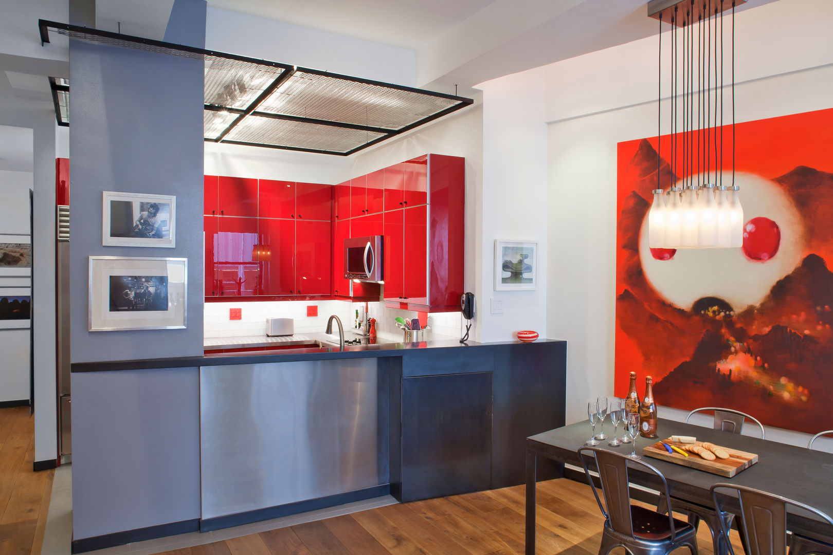 John Street Loft, Eisner Design Eisner Design Salas de jantar modernas