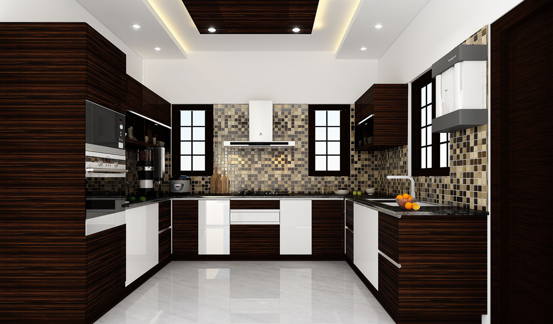 Interior for Mr.Jaisingh, Karigar Kreation Architects Karigar Kreation Architects ห้องครัว ตู้เก็บของและชั้นวางของ