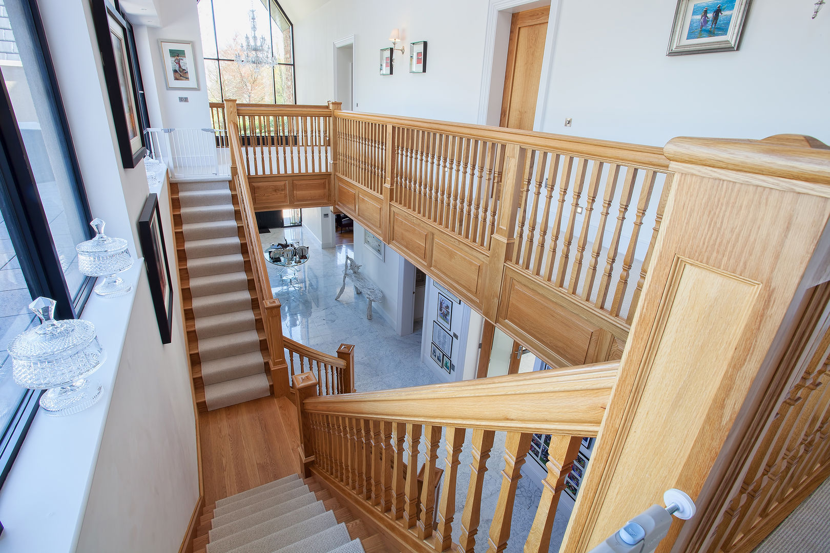 Staircase RBD Architecture & Interiors Pasillos, vestíbulos y escaleras clásicas Staircase,Oak Staircase