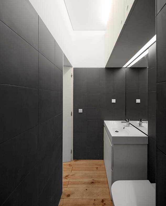 Apartamento em Arroios, Tiago Filipe Santos - Arquitetura Tiago Filipe Santos - Arquitetura Minimalist bathroom