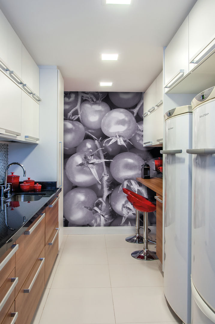 Apartamento Jardim Oceânico homify Cozinhas modernas foto,painel