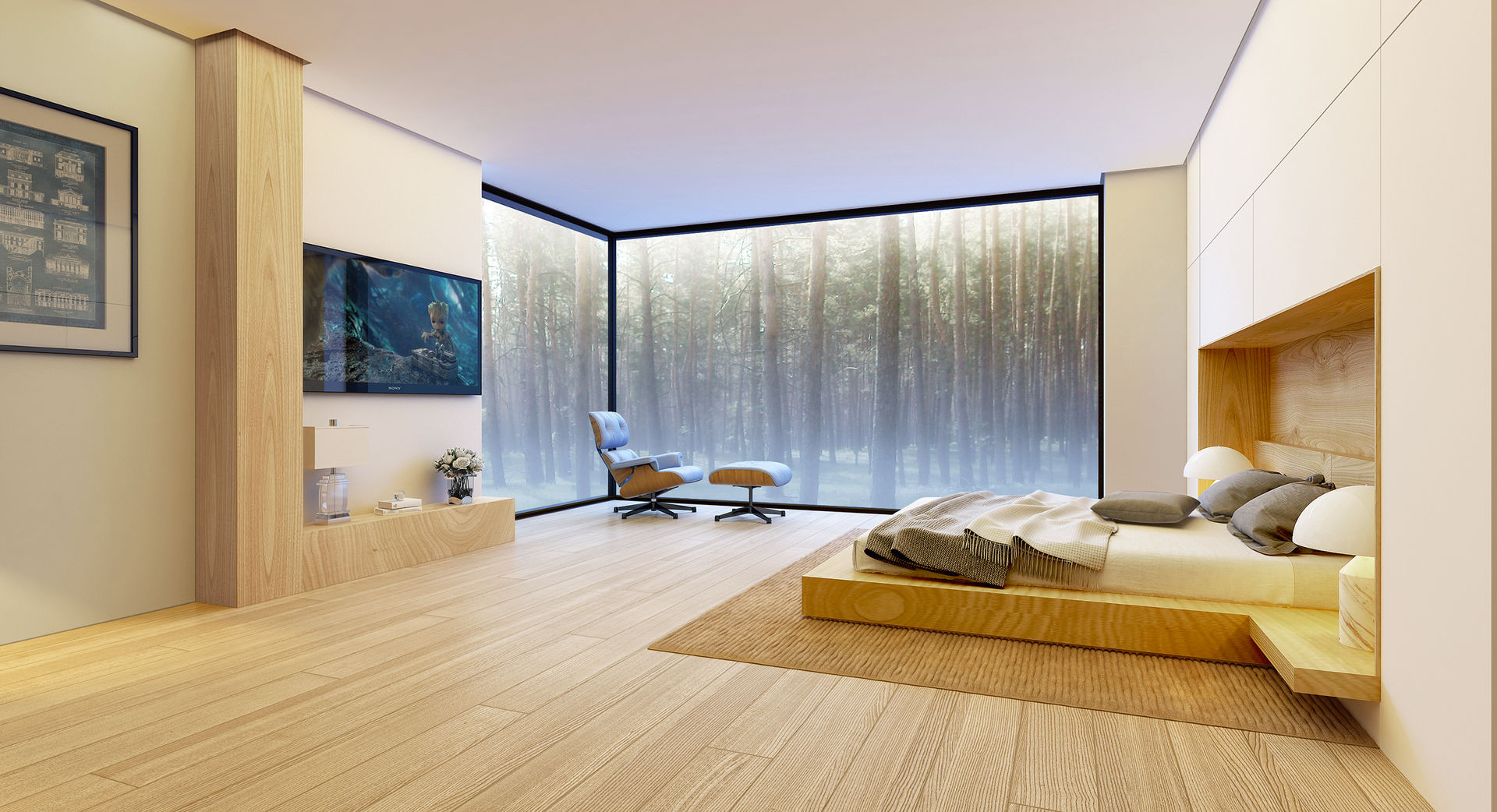 Дом во Львове (интерьер), ALEXANDER ZHIDKOV ARCHITECT ALEXANDER ZHIDKOV ARCHITECT Minimalist bedroom