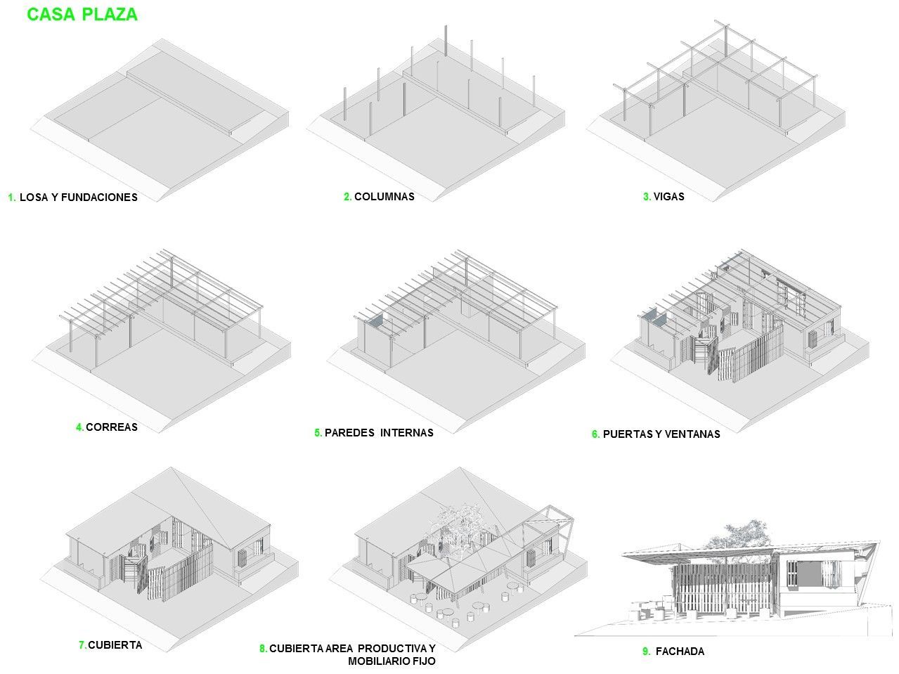 Procesos constructivos Taller de Desarrollo Urbano Casas de estilo minimalista