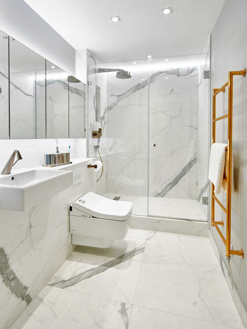 Bathroom Morph Interior Ltd Modern Banyo Shower,copper,toto,white,marble,gessi,mirror,family,wetroom,walkin shower