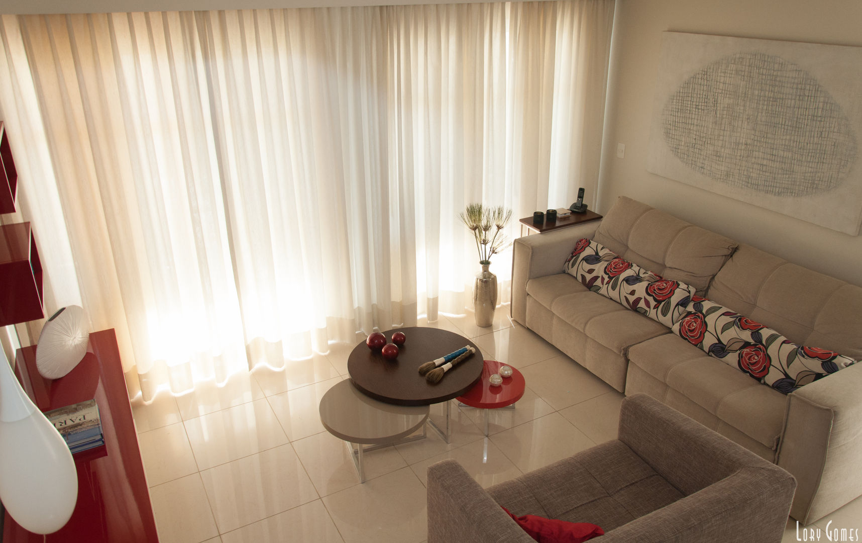 RESIDÊNCIA T BRANCO, Virna Carvalho Arquiteta Virna Carvalho Arquiteta Living room