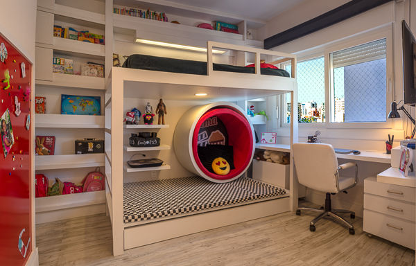 Dormitório menino Quadrilha Design Arquitetura Quarto infantil moderno