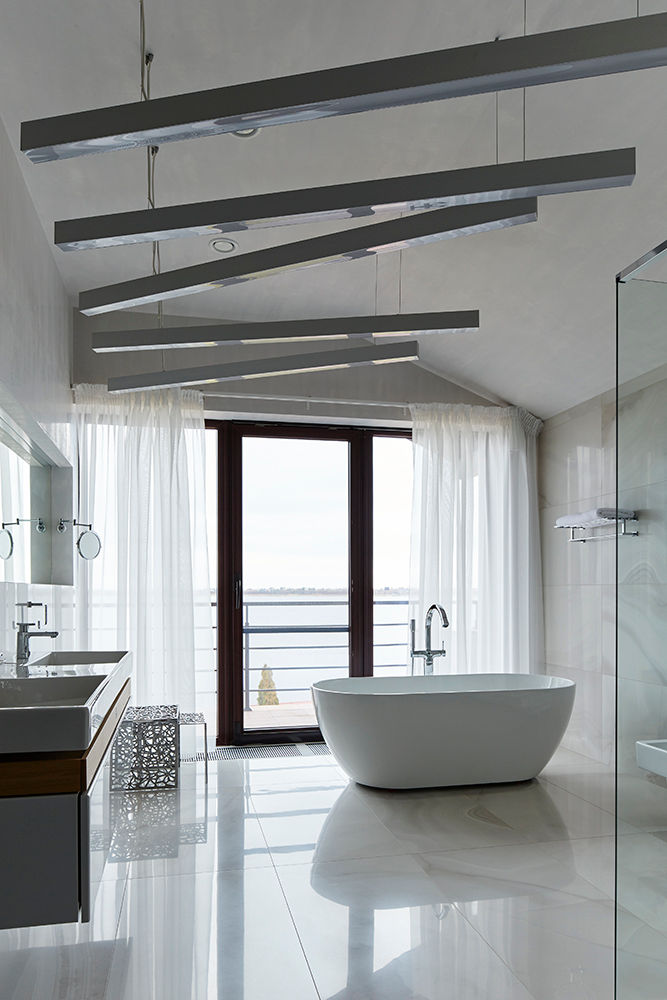 Вилла Grey-house, SNOU project SNOU project Ванная комната в стиле минимализм