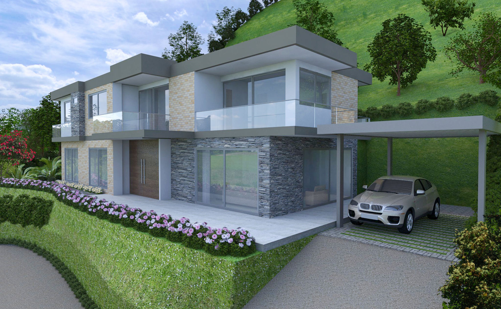 homify Rumah Modern Batu Bata