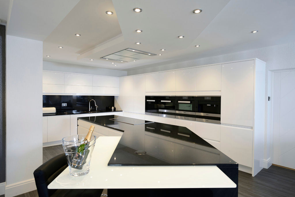 Mr & Mrs Davidson's Monochrome Kitchen, Room Room Modern Mutfak Granit Kitchen,Star Black Granite,Monochrome