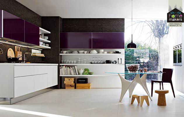 Purple Kitchen homify Modern style kitchen
