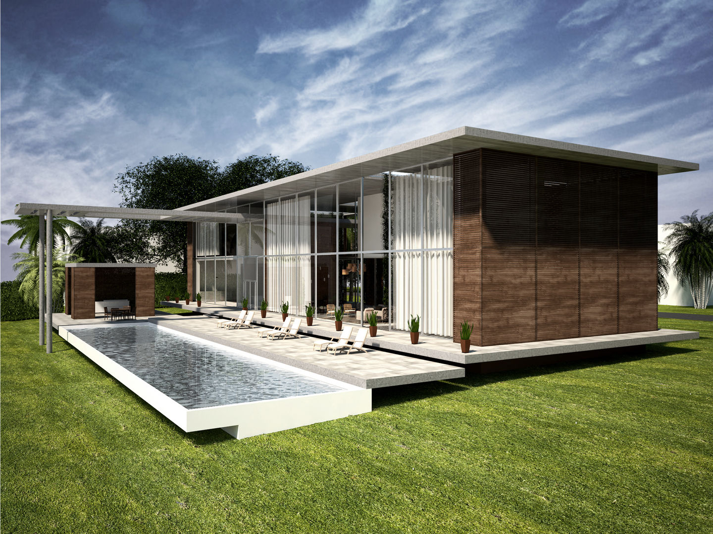 Key Biscayne , Fernandez Architecture Fernandez Architecture Tropical style balcony, porch & terrace Concrete