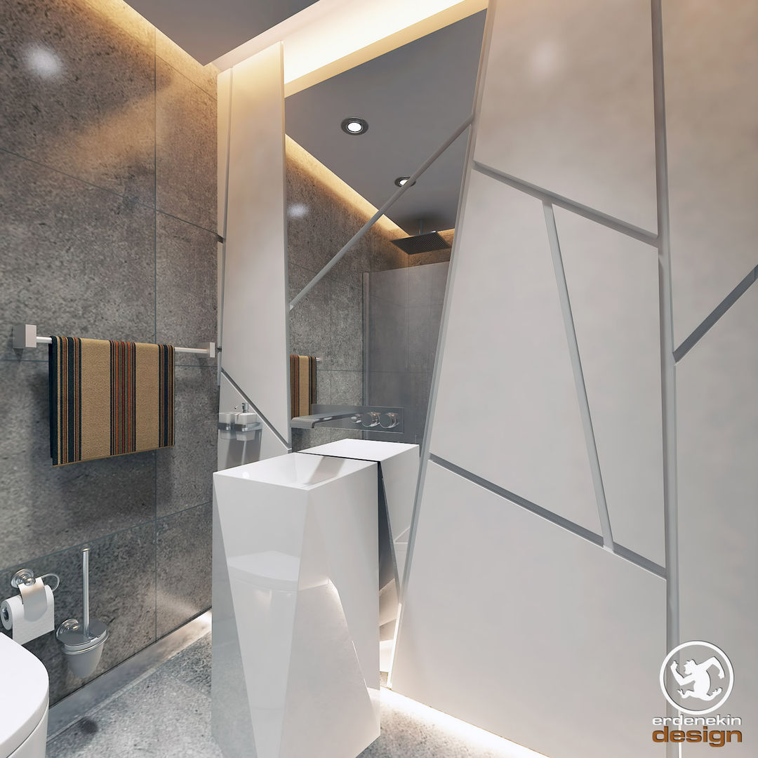 New Anka Residence, Erden Ekin Design Erden Ekin Design 現代浴室設計點子、靈感&圖片