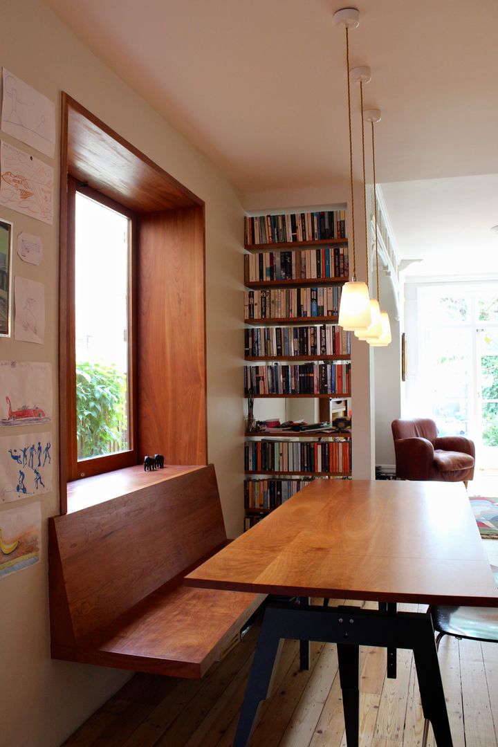 Oriel window A2studio Modern Dining Room oriel window,bay window,kitchen bench,bench,timber bench