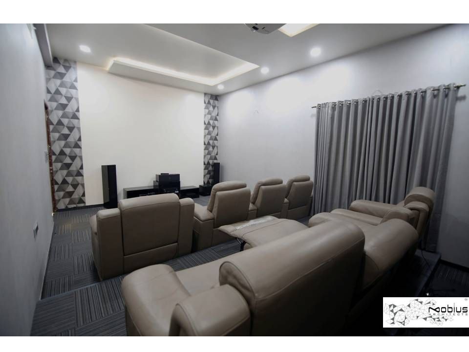 Home Theatre Mobius Architects Tropical style media room Accessories & decoration