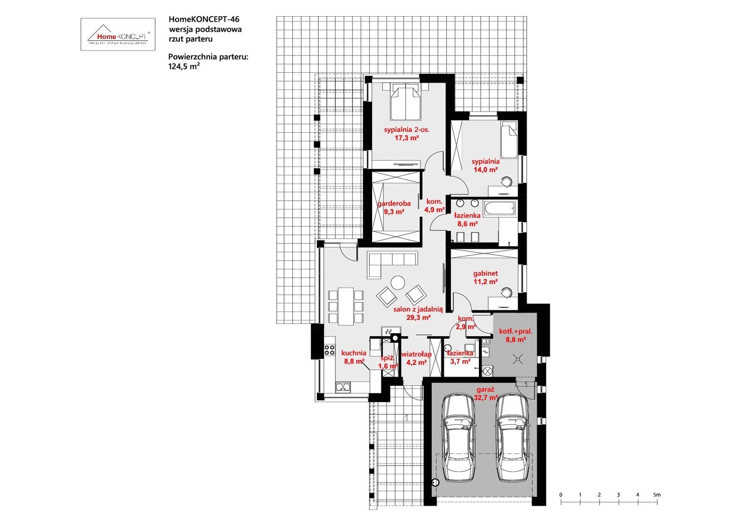 Projekt domu HomeKONCEPT 46 homify HomeKONCEPT, Projekty Domów Nowoczesnych