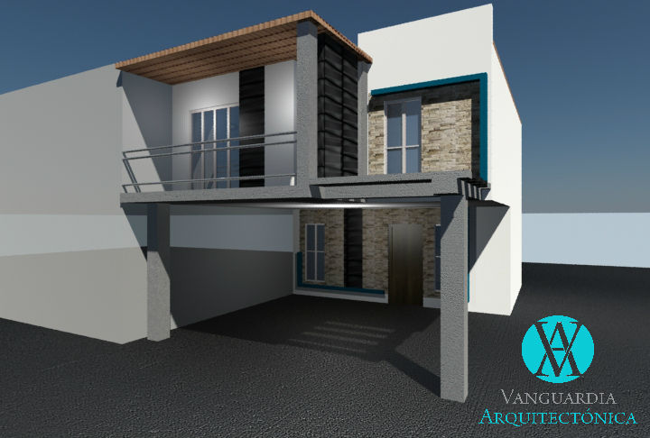 Remodelación de fachada Vanguardia Arquitectónica Casas modernas Piedra casa,fachada,diseño,render,valencia,venezuela,mañongo