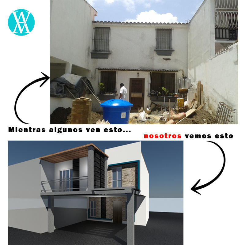 Remodelación de fachada Vanguardia Arquitectónica Casas modernas: Ideas, imágenes y decoración