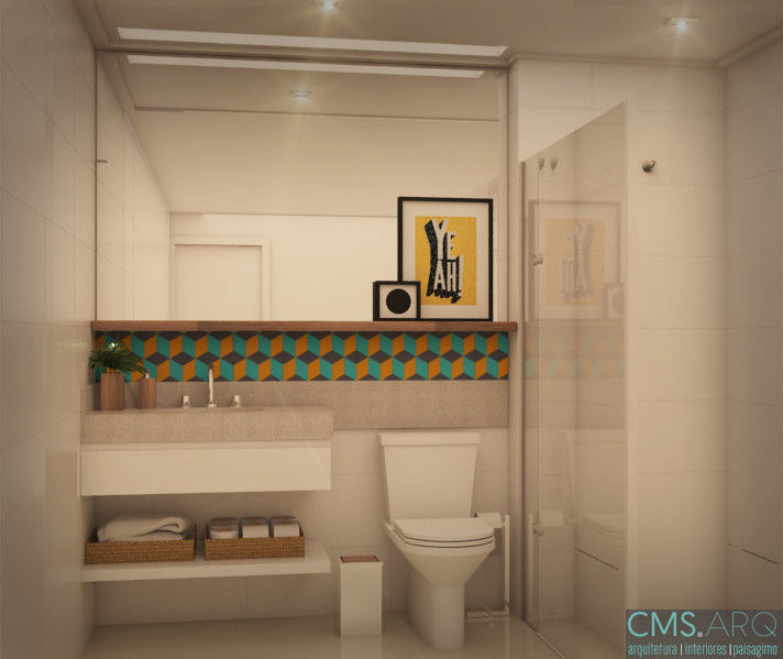 Banheiro | FC, CMS.ARQ - Camila Machado Salmória CMS.ARQ - Camila Machado Salmória Tropical style bathroom