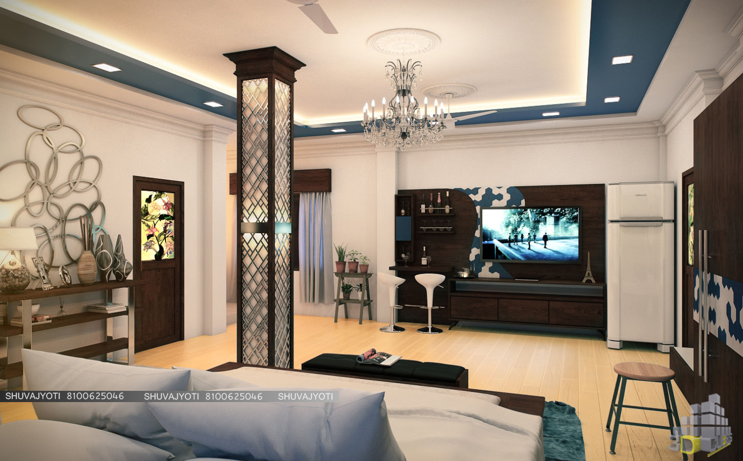 3D VISUALIZATION, FREELANCE FREELANCE Classic style bedroom