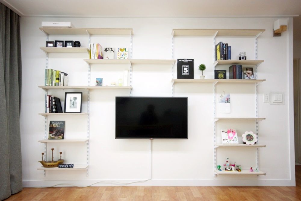 [홈라떼] 일산 32평 거주중인 집 홈스타일링 , homelatte homelatte Salas de estar minimalistas