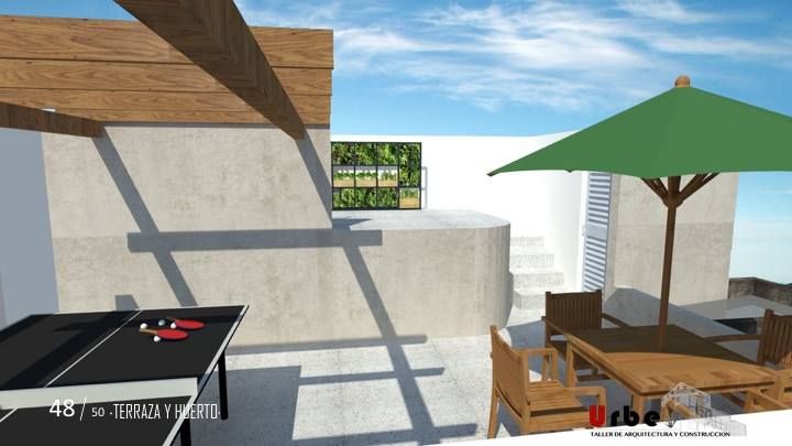 Ho.Av., Urbe. Taller de Arquitectura y Construcción Urbe. Taller de Arquitectura y Construcción minimalist style balcony, porch & terrace