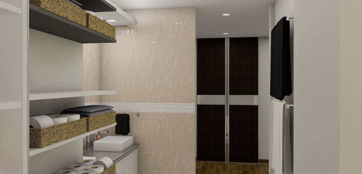 Diseño Interior 2da Planta Vivienda Privada, Sixty9 3D Design Sixty9 3D Design Minimalist bathroom