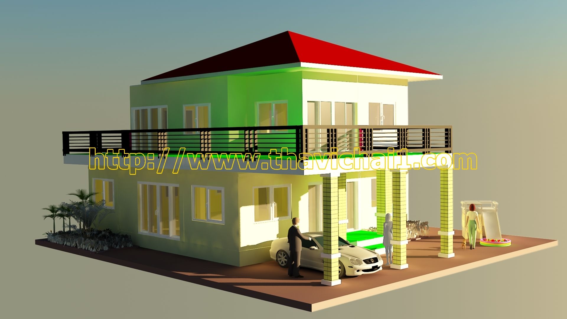 ปรับปรุงบ้าน 2 ชั้น , PROFILE INTERIOR STUDIO PROFILE INTERIOR STUDIO Maisons originales Béton armé