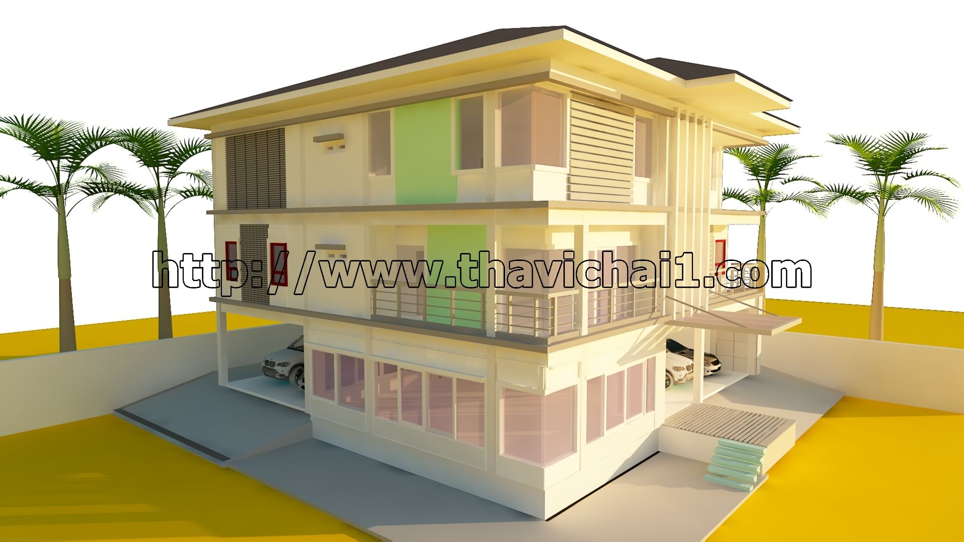 ออกแบบบ้าน 3 ชั้น, PROFILE INTERIOR STUDIO PROFILE INTERIOR STUDIO Maisons modernes Béton armé