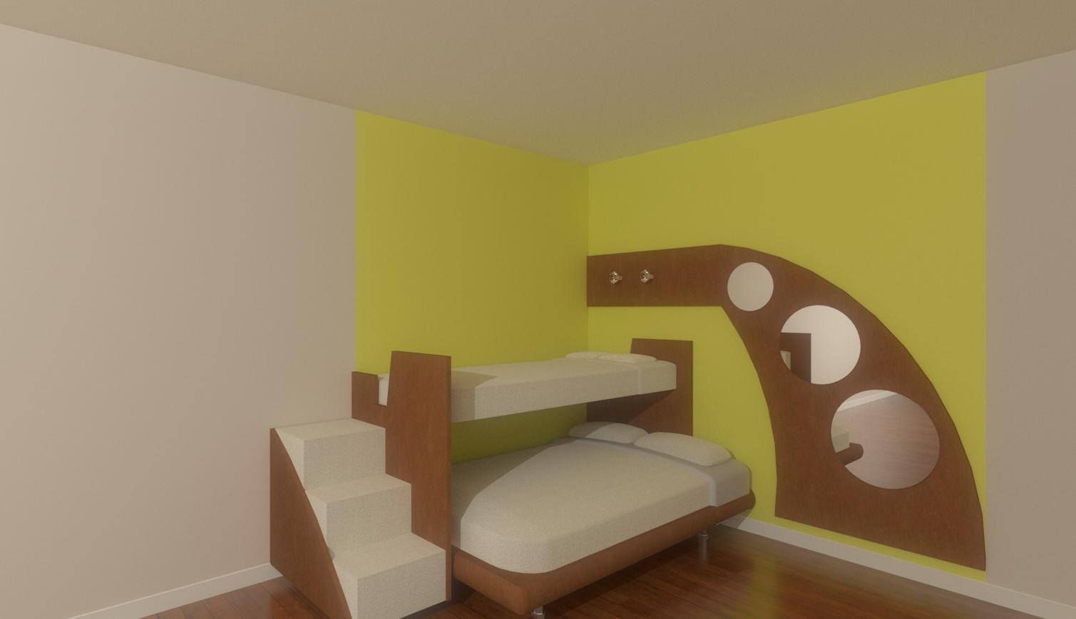 Kids room in 2BHK, Ramky Towers Kreative design studio Nursery/kid’s room Solid Wood Multicolored Beds & cribs