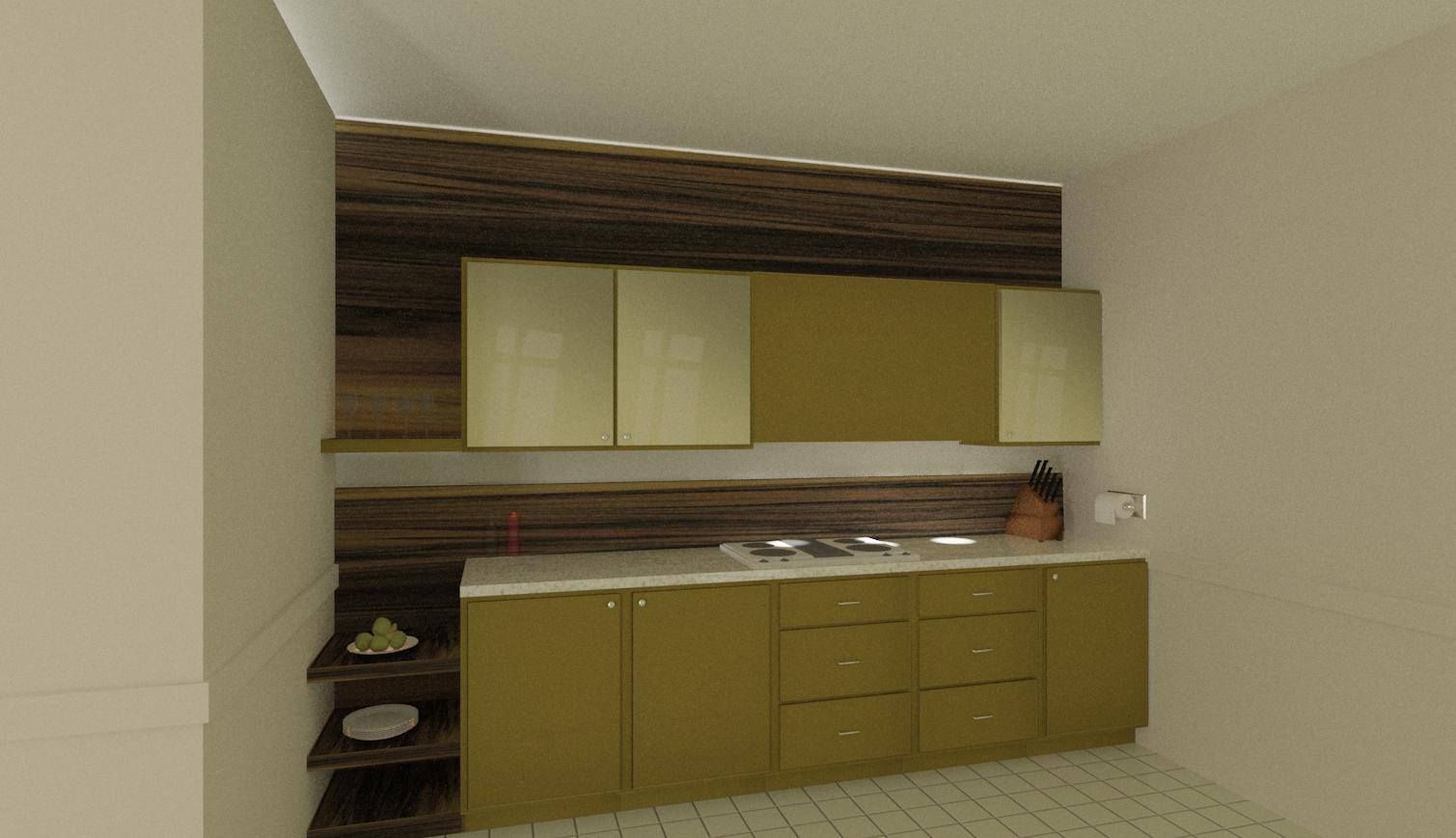 Kitchen (3 BHK, Lodha) Kreative design studio Classic style kitchen Wood Wood effect