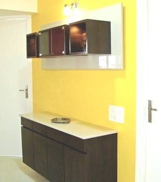 Kitchen (Individual House, Nallagandla) Kreative design studio Kitchen Wood Wood effect Cabinets & shelves