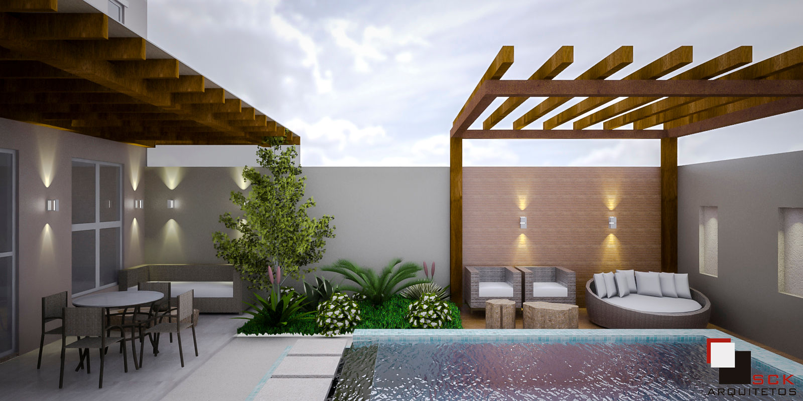 Projeto de Reforma Residencial, SCK Arquitetos SCK Arquitetos Modern pool