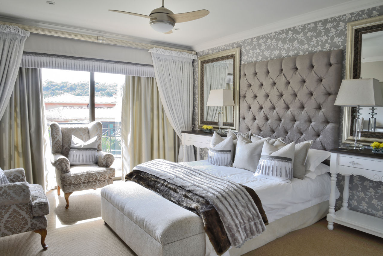 Grey-scale Luxury Carne Interiors Classic style bedroom