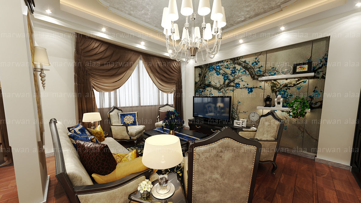 لقطات بسيطة من تصميماتنا الداخلية, EHAF Consulting Engineers EHAF Consulting Engineers Classic style living room