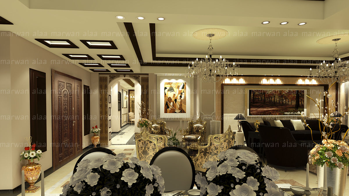 لقطات بسيطة من تصميماتنا الداخلية, EHAF Consulting Engineers EHAF Consulting Engineers Living room