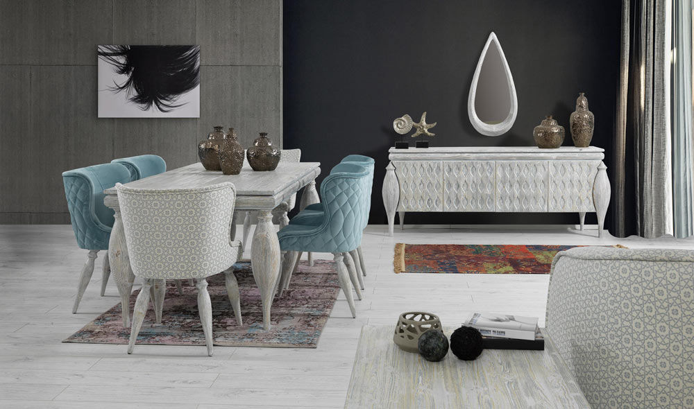 Modern Yemek Odası Takımı, CaddeYıldız furniture CaddeYıldız furniture Salas de jantar modernas Acessórios e decoração