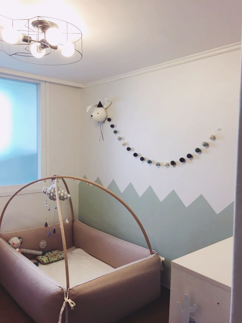 [홈라떼] 양평동 32평 아파트 전세집 홈스타일링 , homelatte homelatte Dormitorios infantiles de estilo escandinavo