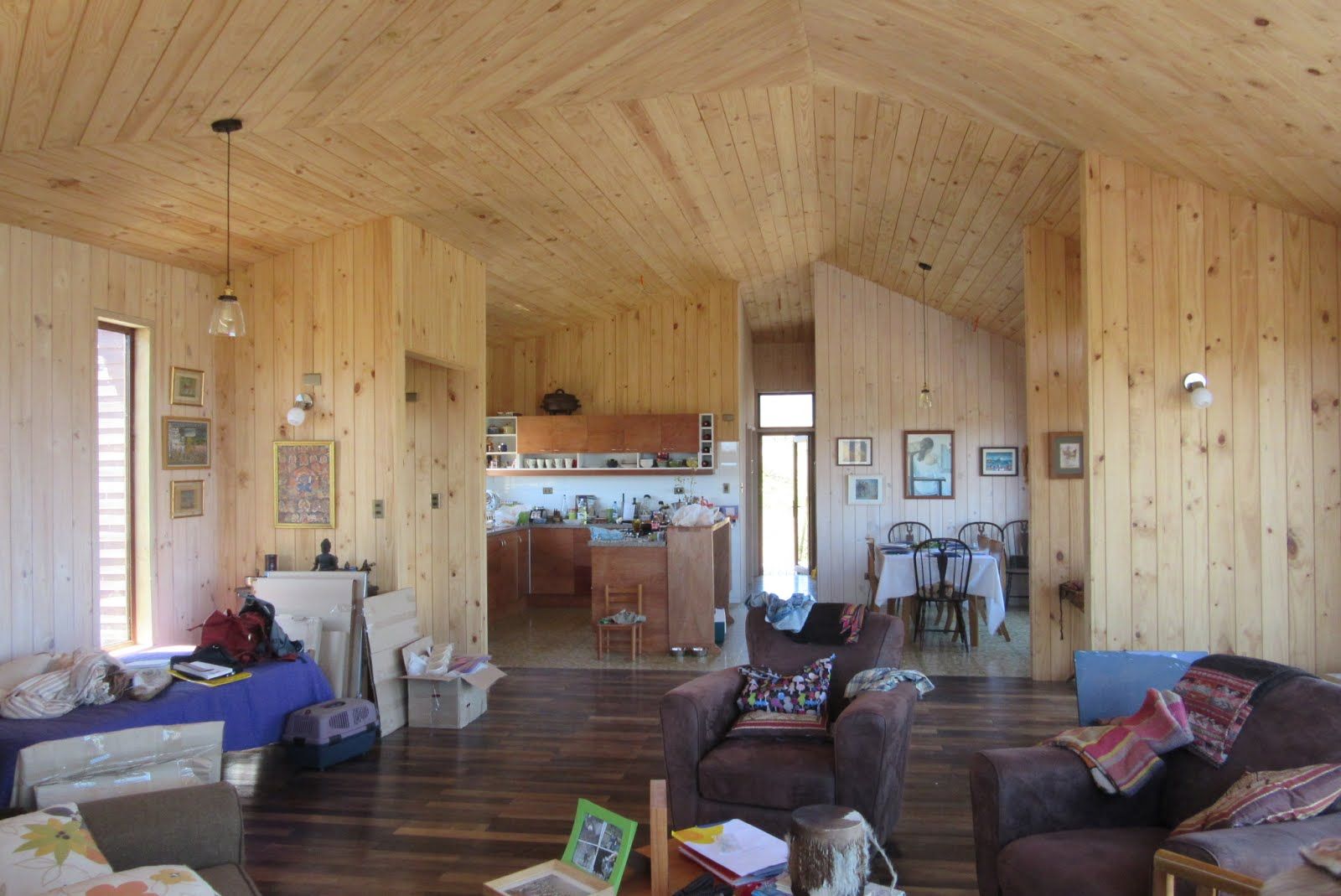 CASA TUNQUEN, CREARCO CREARCO Modern living room Wood Wood effect