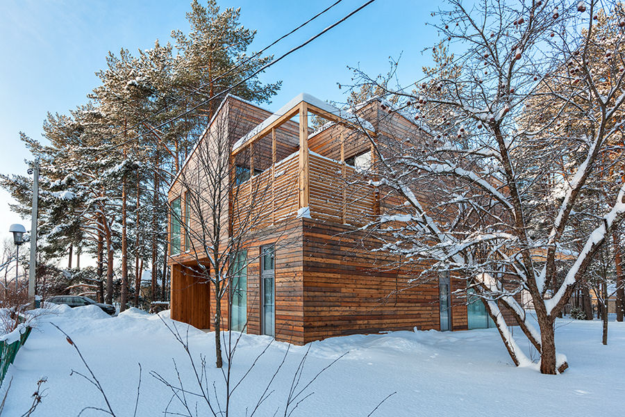 Дом #1, DK architects DK architects Casas escandinavas Madera Acabado en madera