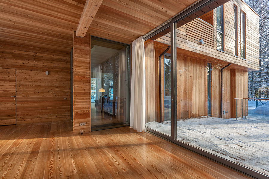 Дом #1, DK architects DK architects Scandinavian style houses Wood Wood effect