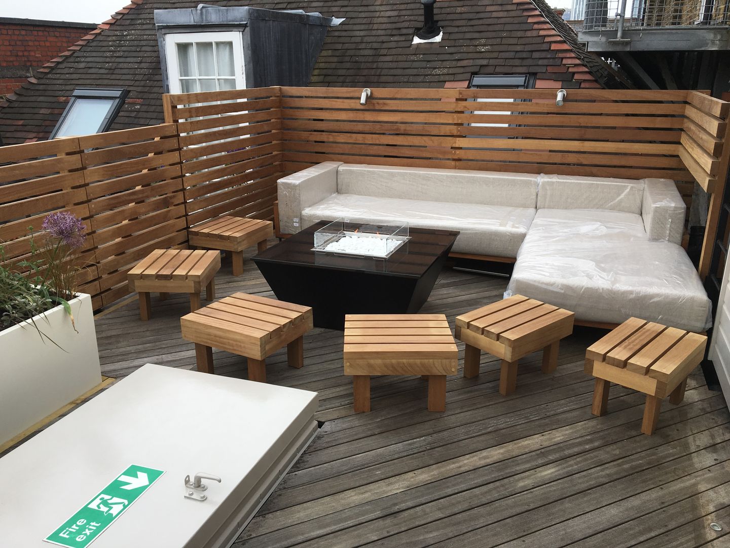 Aztec Gas Fire Table - Rooftop Garden (London) Rivelin Garden Fire pits & barbecues