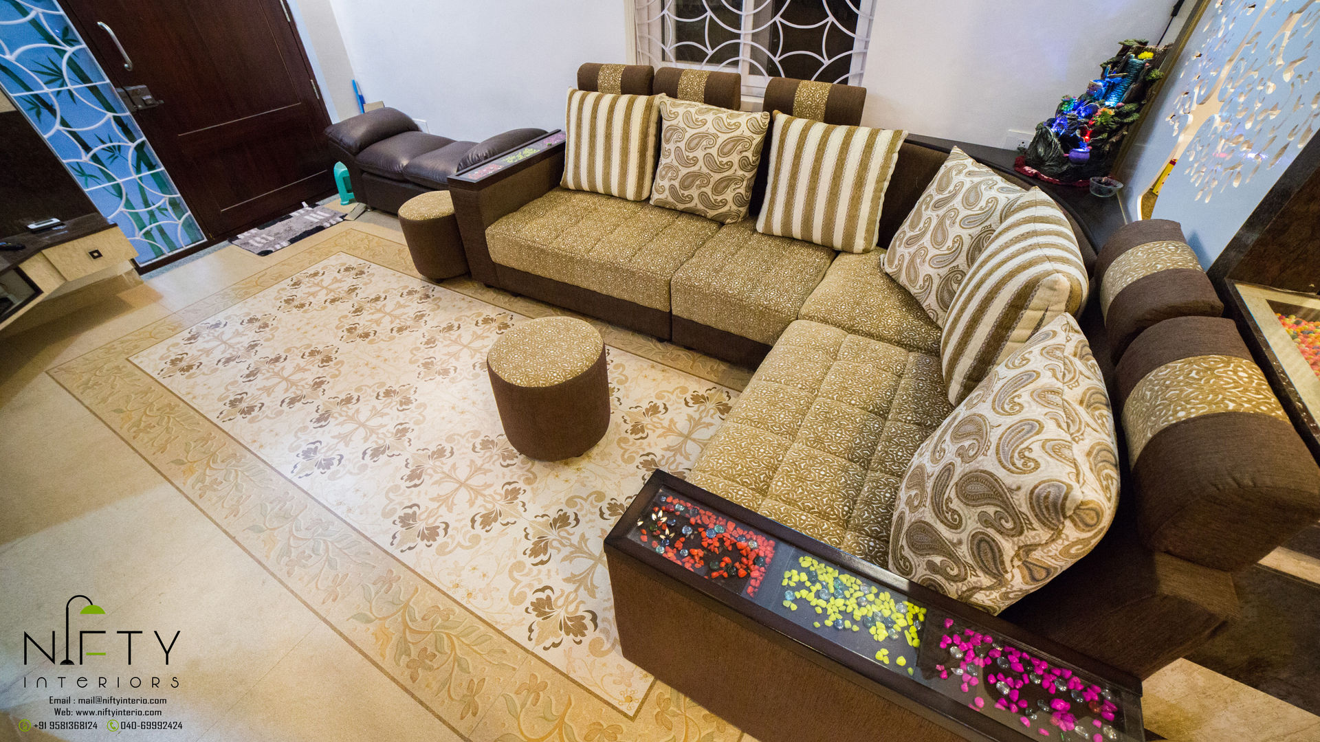 PA Bachupally Residence , Nifty Interio Nifty Interio غرفة المعيشة خشب Wood effect