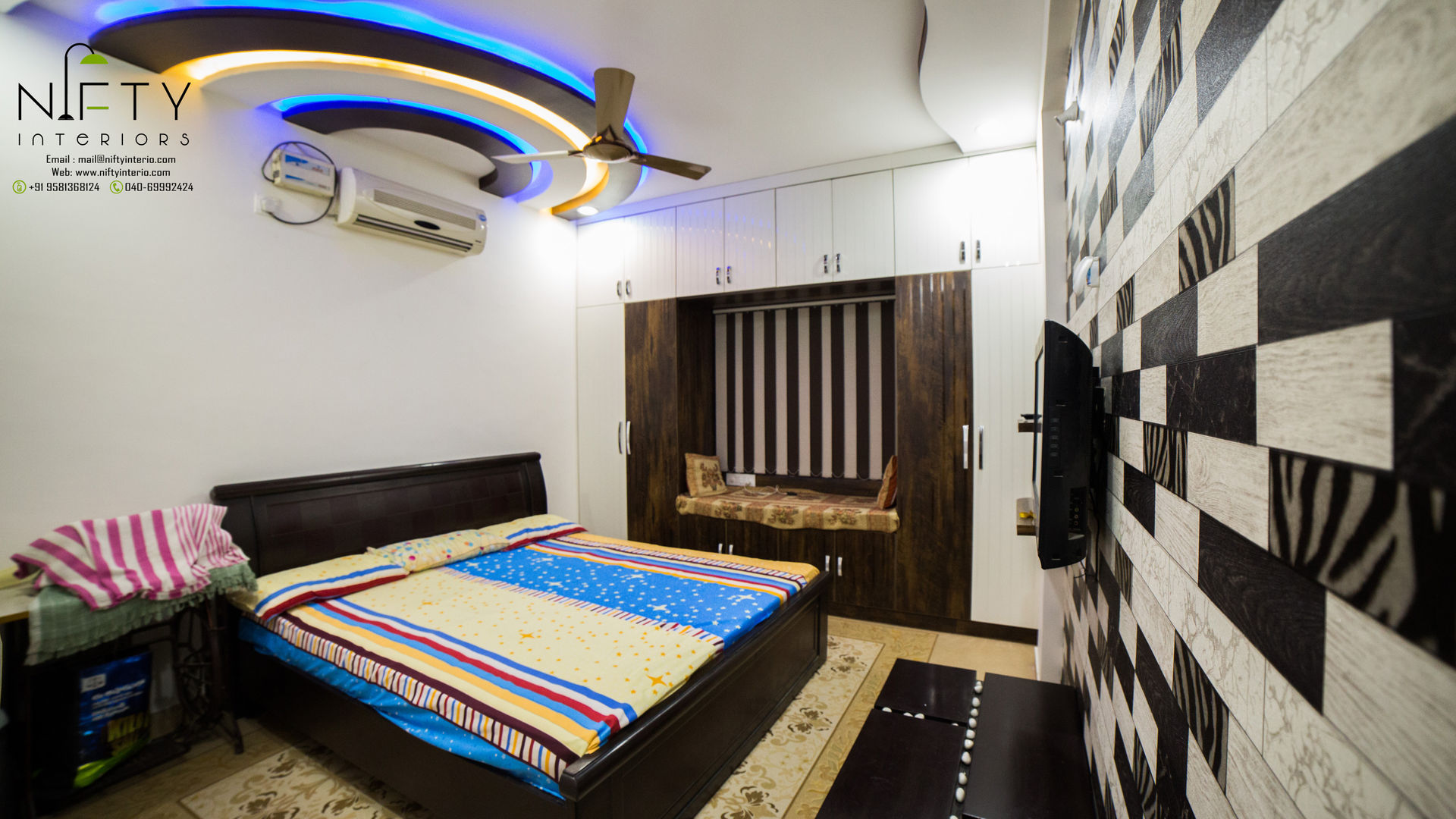 PA Bachupally Residence , Nifty Interio Nifty Interio Modern style bedroom Wood Wood effect